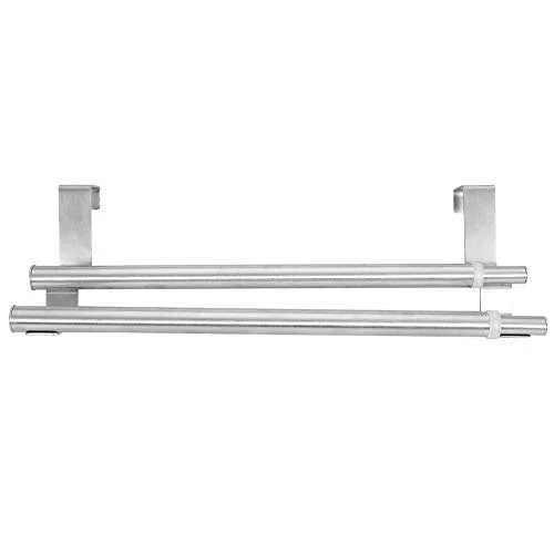 Portasciugamani Samfox, portasciugamani da bagno scomparsa acciaio inox, appendiabiti per bagno(Double bar)