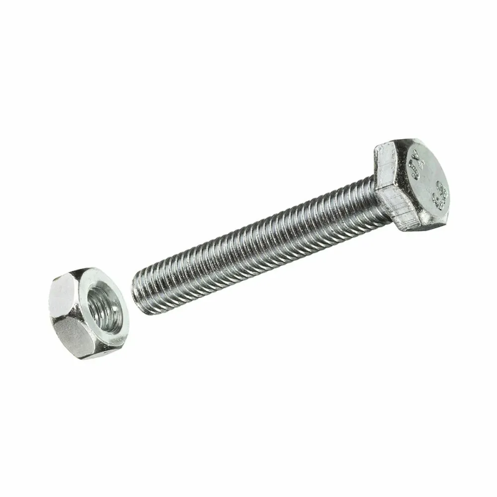 Scatola viti FADIX DIN 933 Filettatura metrica M10 x 30 mm Dadi Esagonale Zincato (10 Unità)