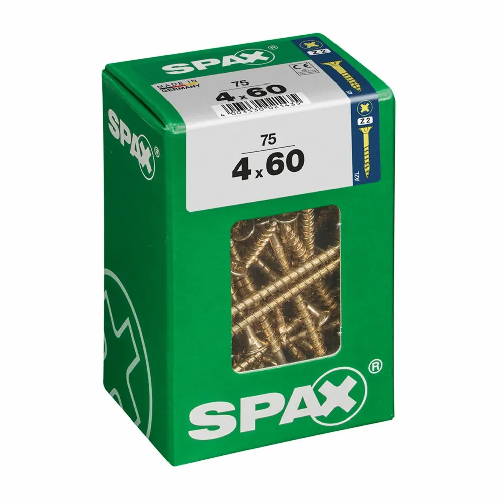 Scatola viti SPAX Vite per legno Testa piatta (4 x 60 mm) (4,0 x 60 mm)