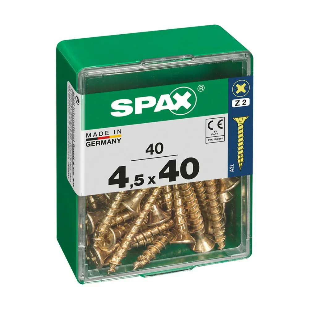 Scatola viti SPAX Vite per legno Testa piatta (4,5 x 40 mm)