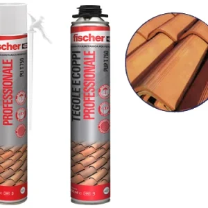 Schiuma poliuretanica Fischer PU T - PUP T per Tegole e Coppi. Prezzo per Pezzo.