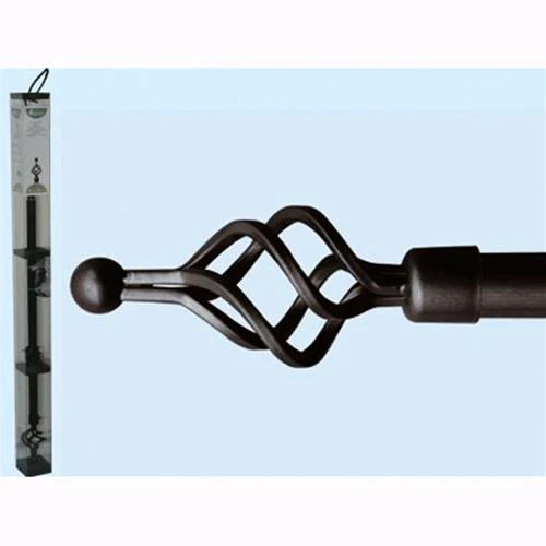 Scorritenda Acciaio Etruria Black Spiral Finitura Nero 122-213 Cm 1pz