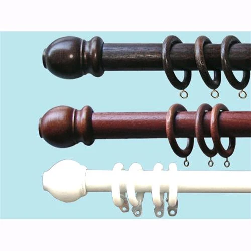 Scorritenda Legno Strappo Colore Noce Ø 23 Cm. Lung.160 Cm 1pz Nc160-23