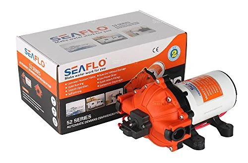 Seaflo Pompa ad acqua ad alta pressione da 12 Volt 15 L/min 4,0 GPM 60 PSI con interruttore automatico per Marine RV Boat...