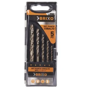 Set punte Brixo HSS Cobalto 5 Pz. Prezzo per Pezzo.