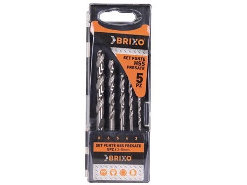 Set punte Brixo HSS fresate 5 Pz. Prezzo per Pezzo.