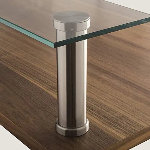 Sotech SO-Tech® Piastra di Montaggio per Vetro per Torretta Poggia-banco Altezza 200 mm/Ø 50 mm Finitura Acciaio Inox