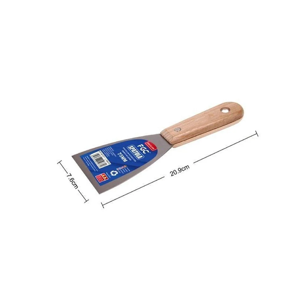 Hq Spatola Manico Legno 7.5Cm