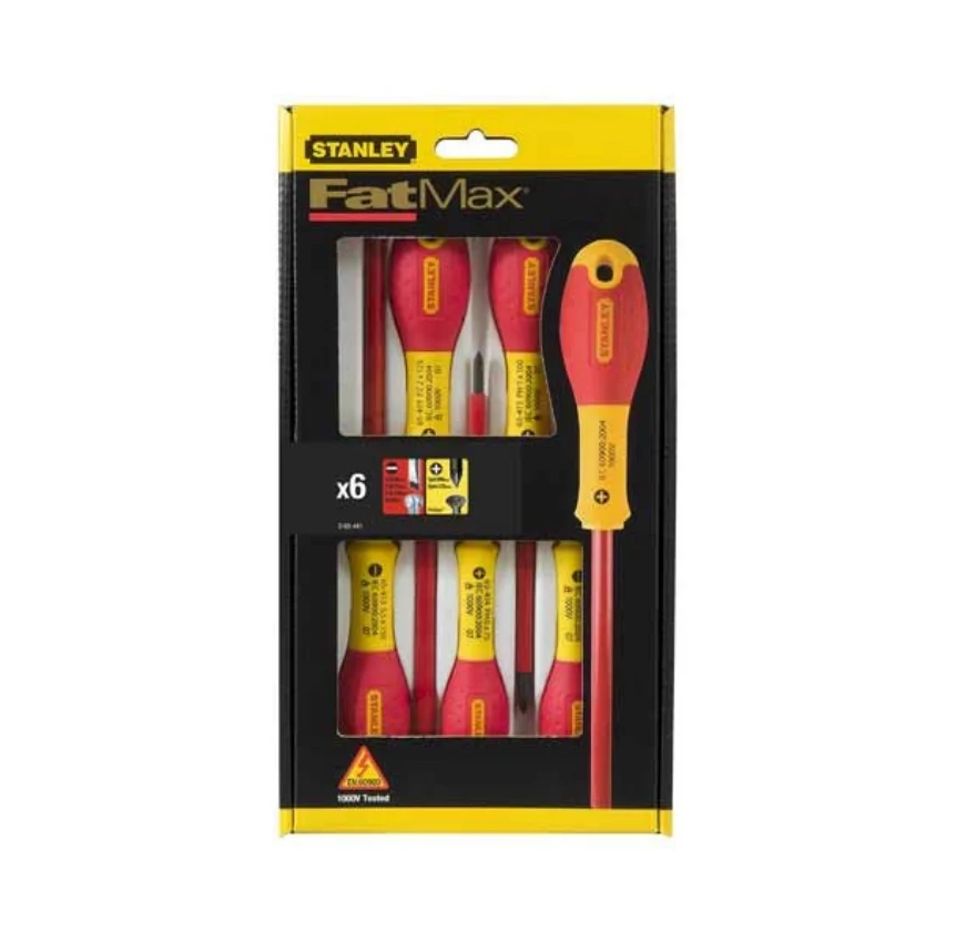 STANLEY Assortimento di 6 Giraviti FatMax Isolati Con Impronta