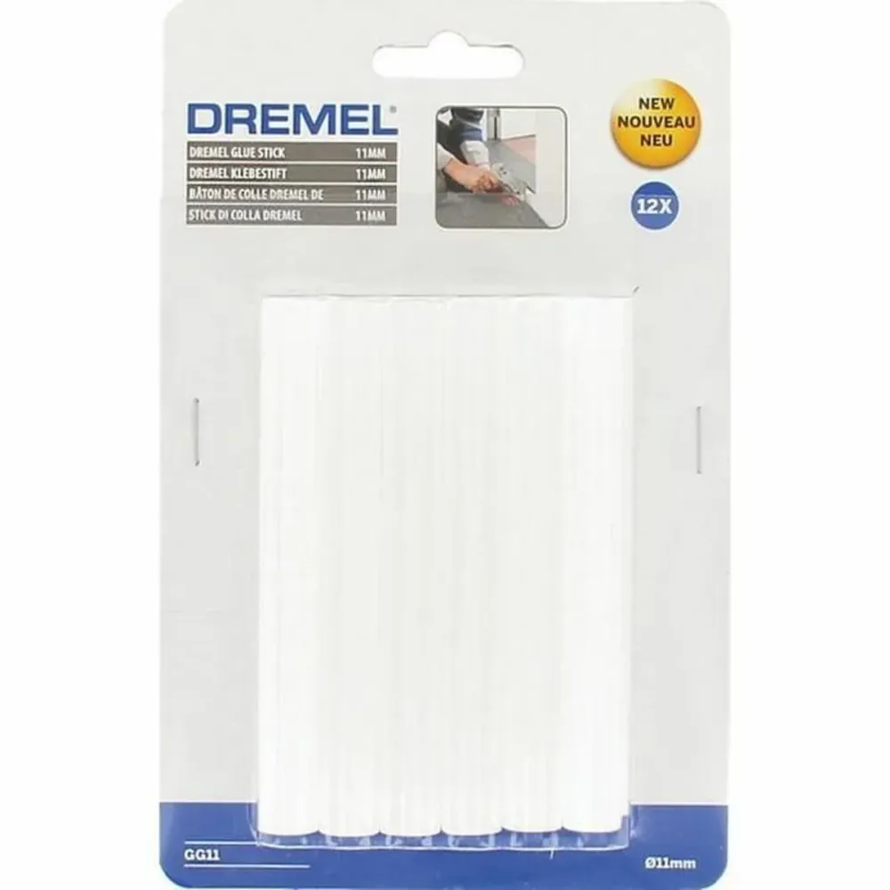 Stick di colla caldo Dremel 2615GG11JA Universale Bianco 12 Pezzi
