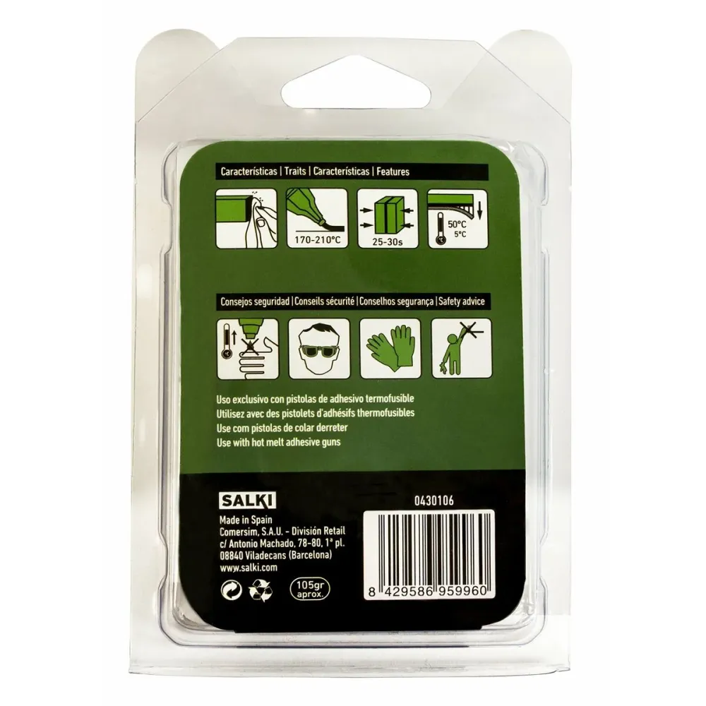 Stick di colla caldo Salki 430106 Multicolore Decorazione Fluoro Ø 8 x 95 mm 105 g (22 Unità)
