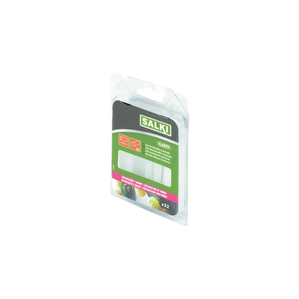 Stick di colla caldo Salki 430308 Decorazione Ø 8 x 95 mm 105 g Trasparente (22 Unità)