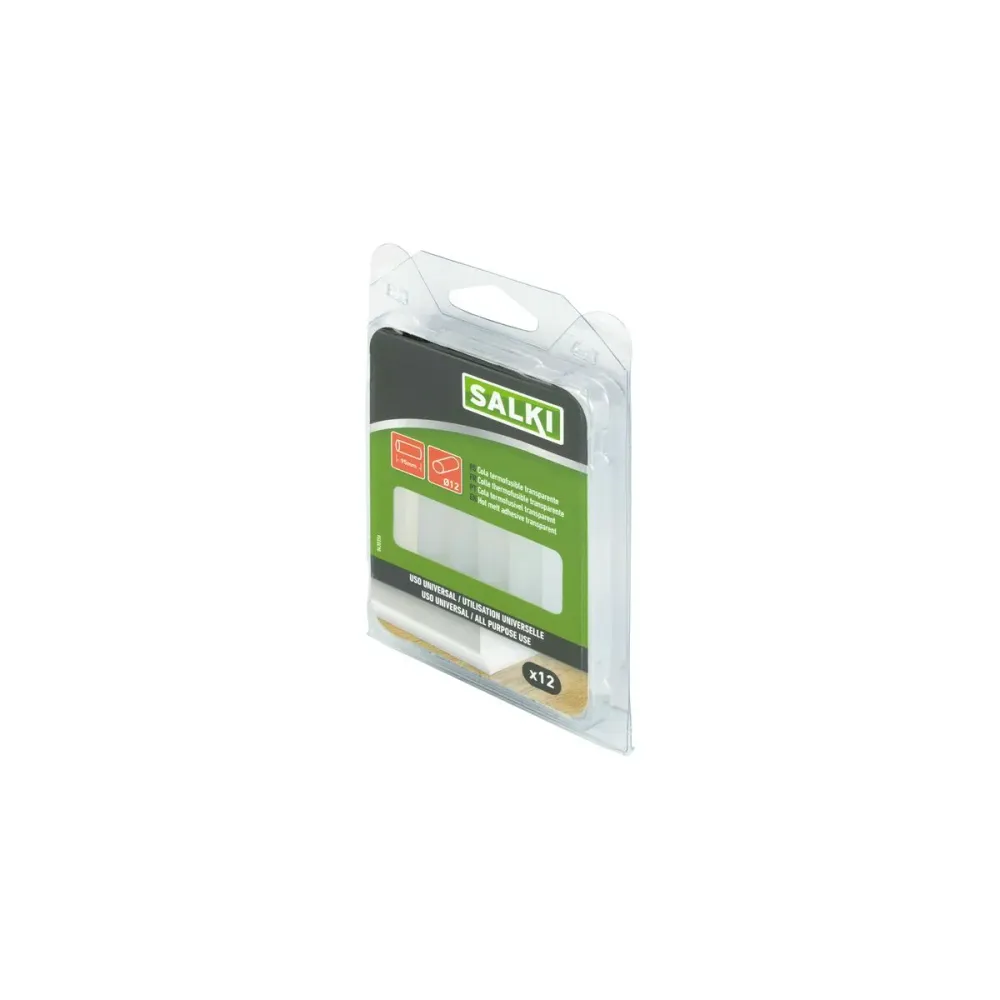 Stick di colla caldo Salki 430356 Universale Ø 12 x 95 mm Trasparente 125 g (12 Unità)