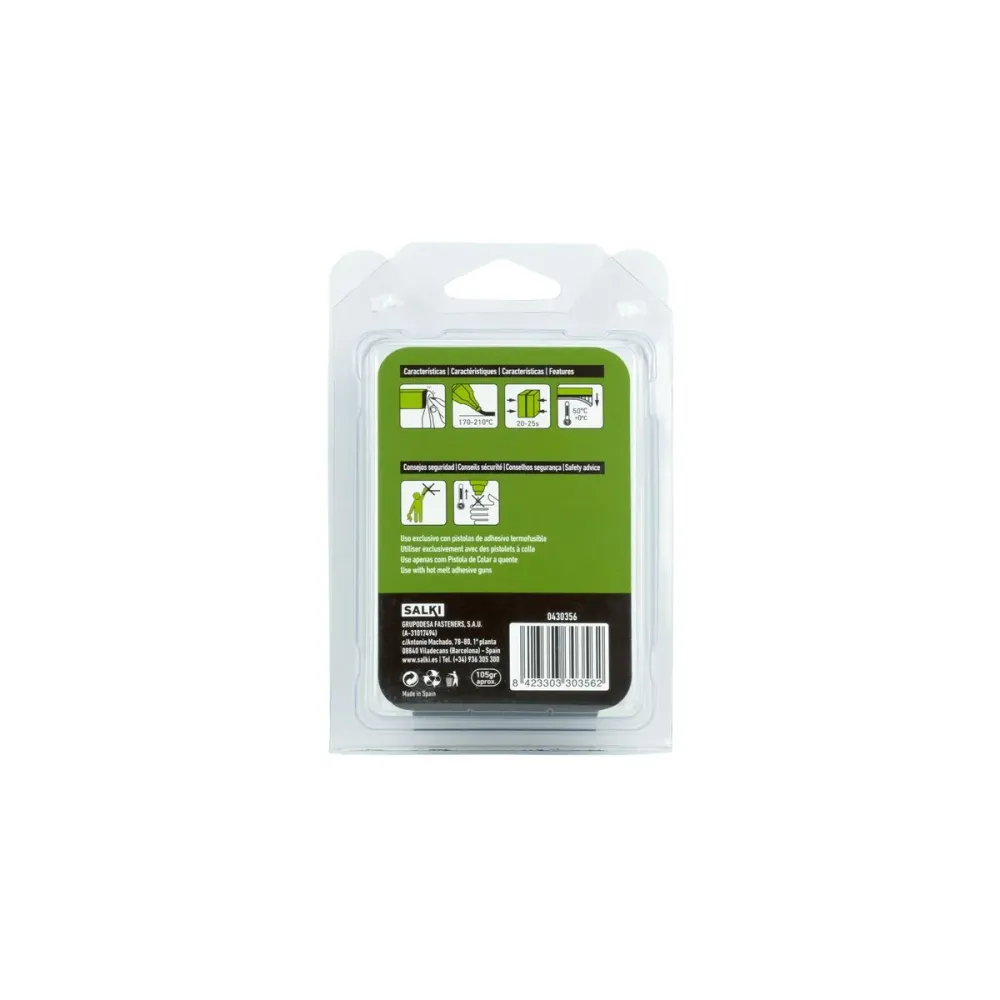 Stick di colla caldo Salki 430356 Universale Ø 12 x 95 mm Trasparente 125 g (12 Unità)