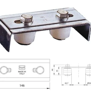 Supporti Comunello guida con 2 olive 247. Prezzo per Pezzo.