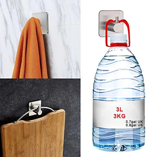 SUSHJA - Bagno Adesivo Ganci Portasciugamani Acciaio Gancio impermeabile acciaio Inox Cappotto Gancio 4 Pezzi