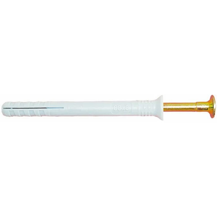 Tasselli Nylon Prolungato con Vite Chiodo Maurer MN105 ØxL. 6x80mm cf.100Pz