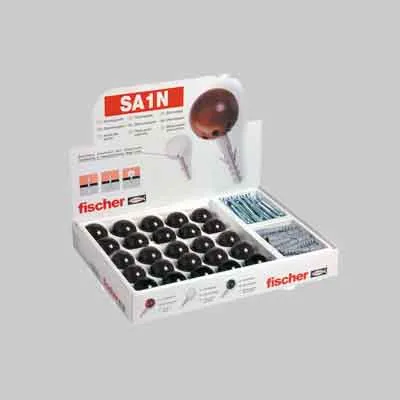 TASSELLO CON FERMAPORTA CON ESPOSITORE SA 1N - col. bianco - espositore 25 pezzi. Prezzo per Confezione.