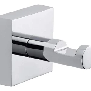 Appendi asciugamani tesa Ekkro, metallo cromato lucido, autoadesivo, tecnologia di montaggio adesiva, 39mm x 39mm x 52mm
