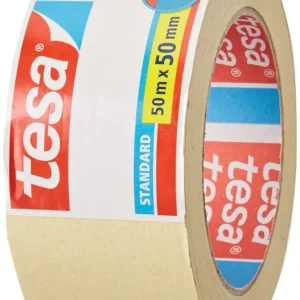 Tesa Nastro per Mascheratura Standard - Nastro Carta per Mascheratura, Rimozione senza Residui per 4 Giorni, senza Solvent...