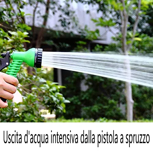 Tubo da Giardino Estensibile Tubo da Giardino 15m 50 FT, Tubo da Giardino Estensibile con 7 Funzioni Tubo da Giardino Espa...