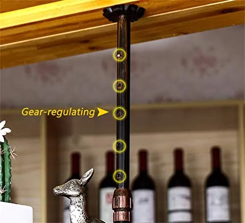 TXX Portabottiglie per Vino, Bar, Ristorante, Sospeso, Portabicchieri, Portabottiglie Metallo da Appendere Soffitto Portab...