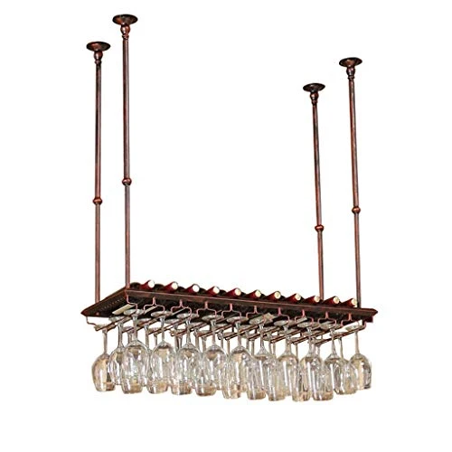 TXX Portabottiglie per Vino, Bar, Ristorante, Sospensione, Portabicchieri da Vino, Portabottiglie da Appendere Soffitto Po...