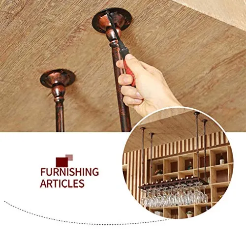 TXX Portabottiglie per Vino, Bar, Ristorante, Sospensione, Portabicchieri da Vino, Portabottiglie da Appendere Soffitto Po...