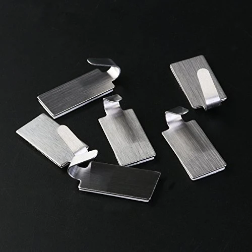 UEETEK - Portasciugamani acciaio INOX, ganci adesivi da parete, ganci per asciugamani, bagno, cucina, 12 pezzi ULTNICE