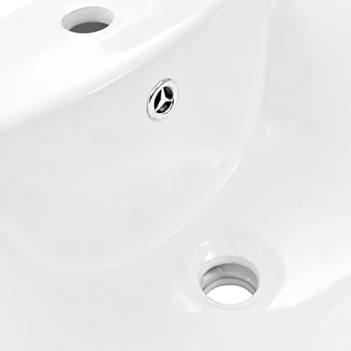 vidaXL Lavandino Colonna Ceramica Bianca Lavabo Lavello Sanitari Bagno
