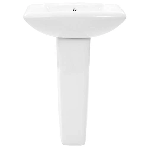 vidaXL Lavandino Colonna Ceramica Bianca Lavabo Lavello Sanitari Bagno