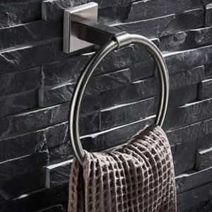 WANDOM 304 Portasciugamani Tondo Acciaio Inox Spazzolato Portasciugamani Anello Portasciugamani Anello Portasciugamani Ane...
