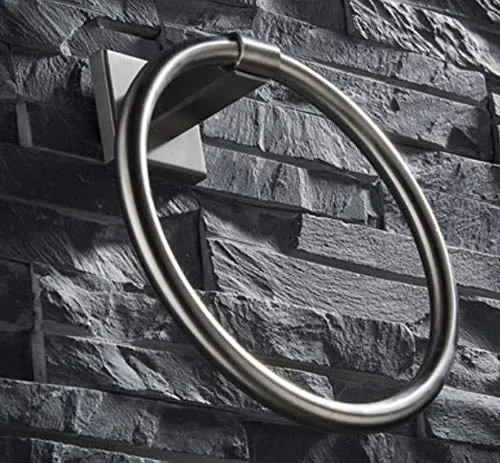 WANDOM 304 Portasciugamani Tondo Acciaio Inox Spazzolato Portasciugamani Anello Portasciugamani Anello Portasciugamani Ane...