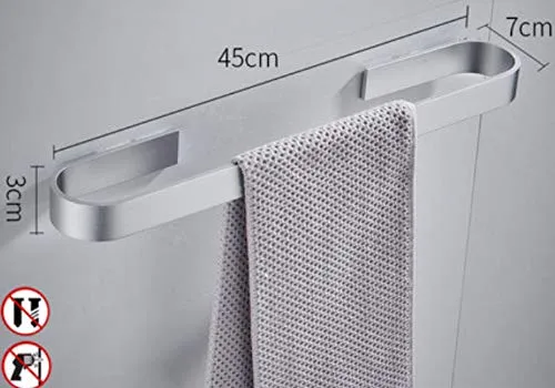 WANDOM Portasciugamani Bagno Punzonatura Singola Barra Bagno Portasciugamani Asta Appendiabiti Portasciugamani Creativo Ap...