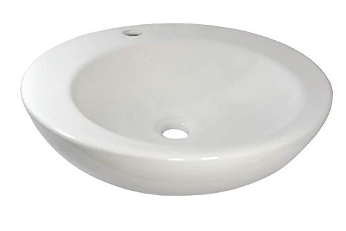 1 x lavabo ceramica rotondo grande lavabo ceramica 46 x 46 x 13,5 cm warenplus