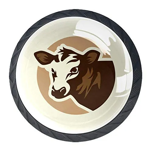 Bestiame Animale Marrone per la Cucina di casa Armadio Armadio Armadio Nero 3,5 x 2,8 cm Wetia