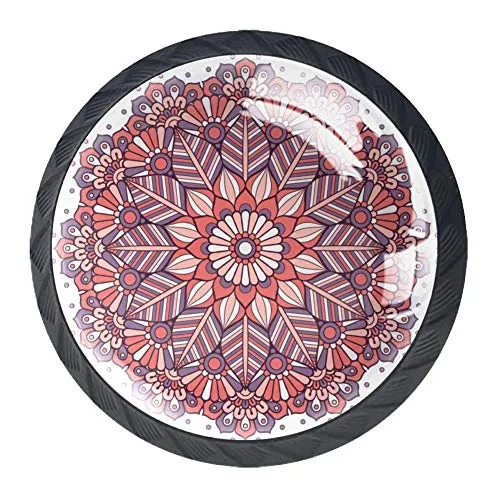 Wetia Mandala Rosso per la Cucina di casa Armadio Armadio Armadio Nero 3,5 x 2,8 cm