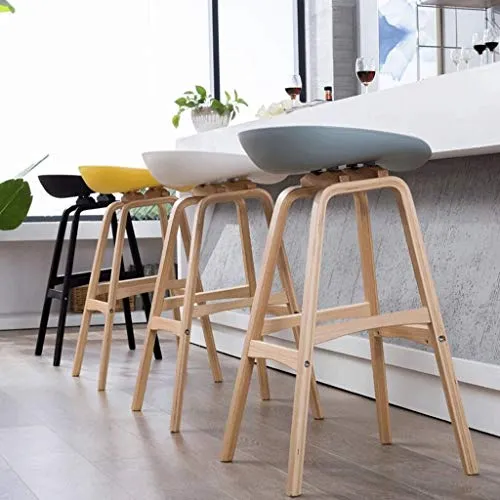 WGEMXC Sedia, Sedia da Ufficio Casa, Sgabello Sgabelli Alti Materiale Pp Legno Massello, Poltrone da Bar, Sgabelli da Bar...
