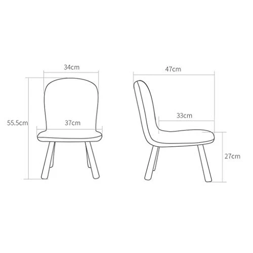 WGEMXC Sedia, Sedia da Ufficio Casa, Sgabello Sgabello Legno Massello Tavolo da Toeletta per Bambini Sedia Piccola Sedia d...