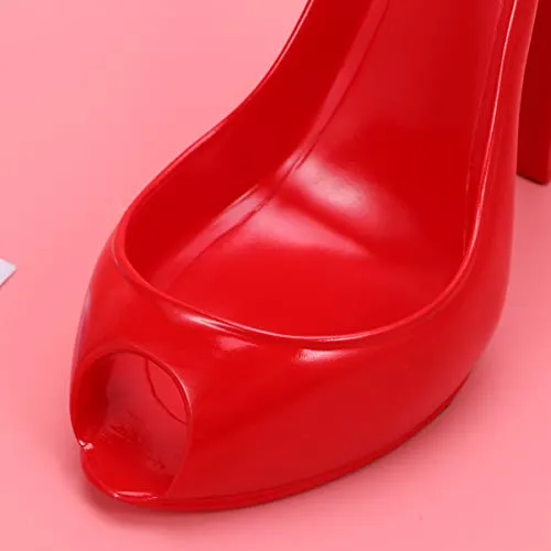 Winomo scarpa tacco porta bottiglia di vino vino rack Home decorazione ornamenti artigianato (rosso)