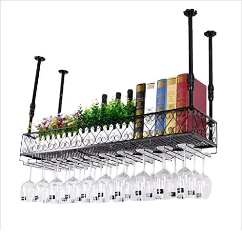 WLABCD Cremagliera Del Vino Casa Home Red Holder Vino Glass Vetro Ristorante Bar Unit Unità Scaffali Galleggianti Wallmoun...