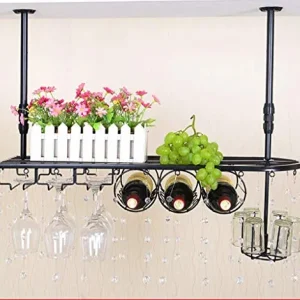 WLABCD Cremagliera Del Vino Home Red Holder Restaurant S, Bar Europeo Bar Vino Glass Rack Appeso Ornamenti Modern Minimali...