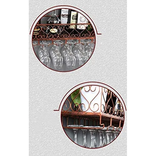 WLABCD Cremagliera Del Vino Home Red Holder Restaurant Bar Bar Porta Bicchiere da Vino/Appeso per Pareti/Creativo Parete F...