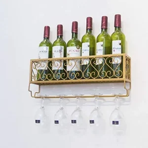 WLABCD Cremagliera per Vino Home Home Red Holder Vino Glass Raddrizzatore Ristorante Bar S, con Shees And Calice Porta Vet...