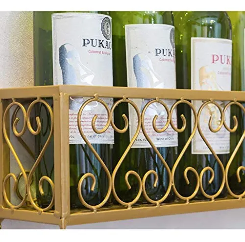 WLABCD Cremagliera per Vino Home Home Red Holder Vino Glass Raddrizzatore Ristorante Bar S, con Shees And Calice Porta Vet...