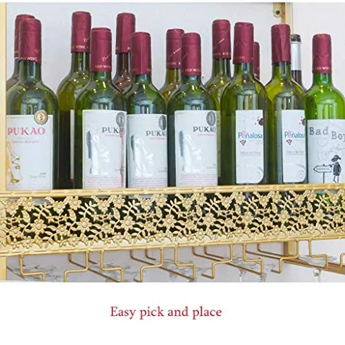 WLABCD Portabaglia Home Red Holder Restaurant Vino Glass Glack Scaffale Capovolto Bar Bar Barra Vino Glass Glack Gancio Ap...