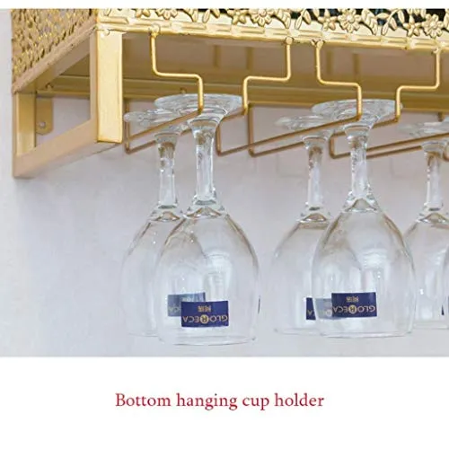 WLABCD Portabaglia Home Red Holder Restaurant Vino Glass Glack Scaffale Capovolto Bar Bar Barra Vino Glass Glack Gancio Ap...