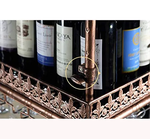 WLABCD Portabampa Del Vino Home Red Holder Ristorante S, Portabicchieri Di Vino Appeso Banchina per Vino Portabicchieri Te...