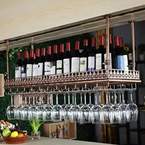 WLABCD Portabampa Del Vino Home Red Holder Ristorante S, Portabicchieri Di Vino Appeso Banchina per Vino Portabicchieri Te...