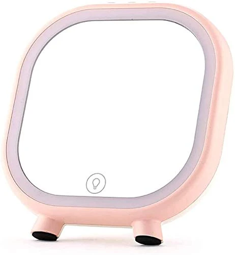 WQERLC Specchio Parete, Specchi Trucco, Desktop con Altoparlante Led Ricarica da Tavolo Portatile Cosmetico da Tavolo, Spe...